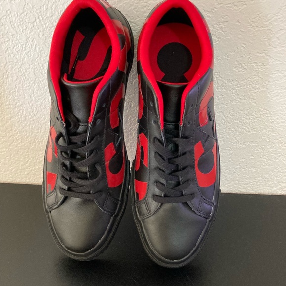 NEW MENS CONVERSE ONE STAR OX 160913C SZ 10  BLK RED SNEAKERS ATHLETIC SHOES - Picture 3 of 12